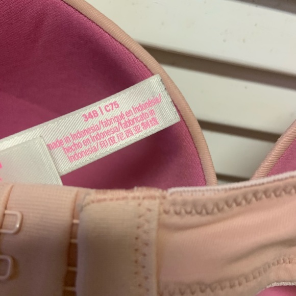 PINK Victoria's Secret Baby Pink Push-Up Bra 34B - Picture 3 of 3